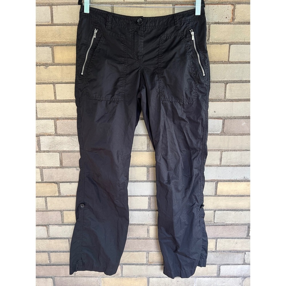 Michael Michael Kors Black Cotton Cargo Pants Adjustable to Capris Sz 10 Medium